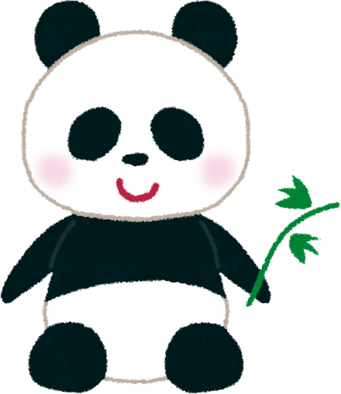 Cute Panda Illustration with Bamboo